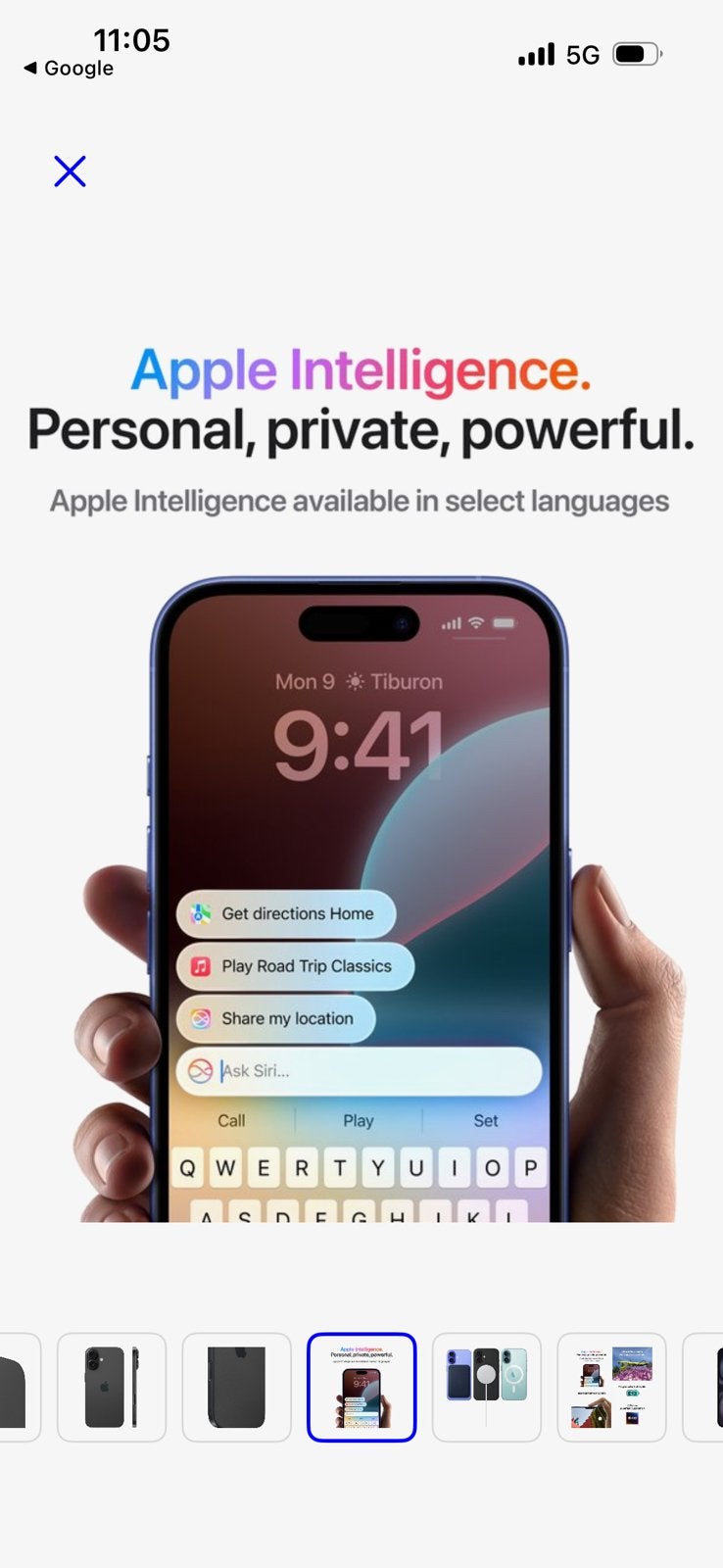 iPhone 16 128, Enlèvement, Comme neuf
