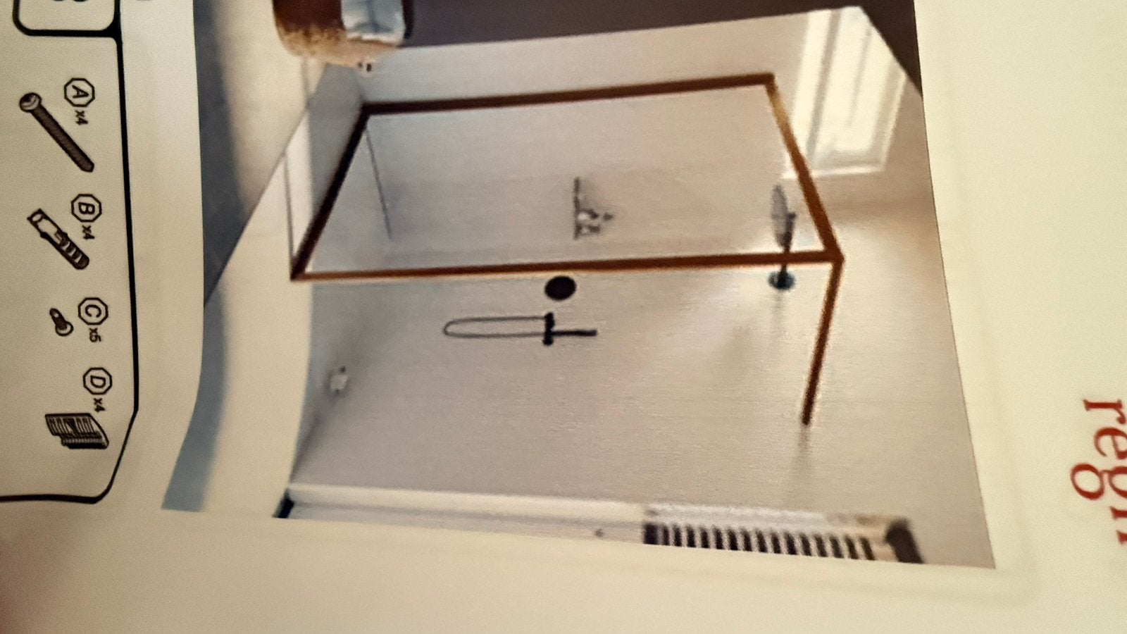 Douchewand 2m hoog , 90 cm breexte ,, Ophalen, Zo goed als nieuw