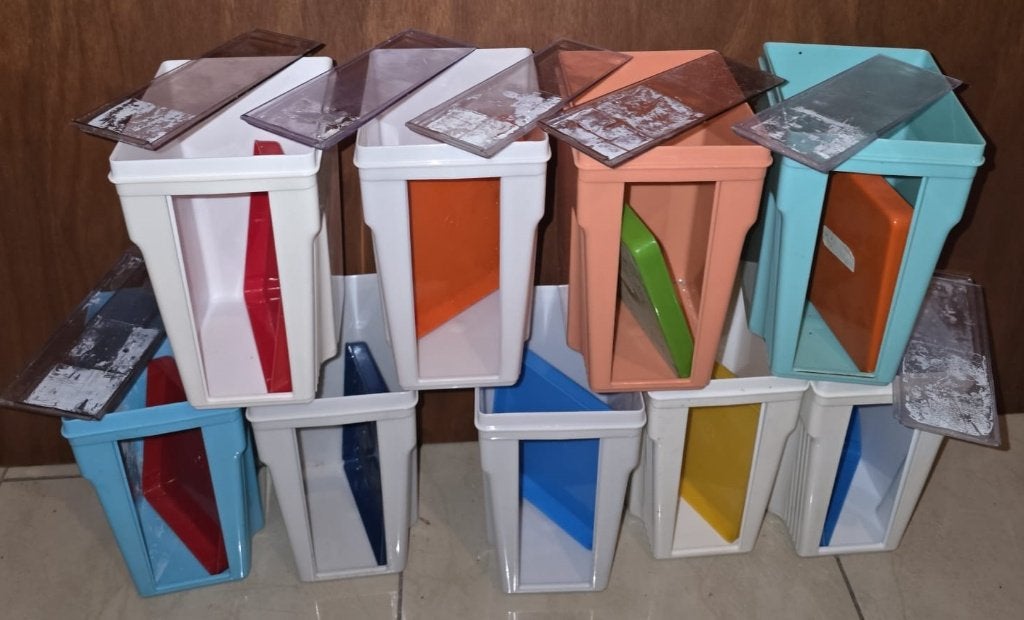 Vintage DPB Plastics voorraadpotten, Ophalen, Huis en Inrichting