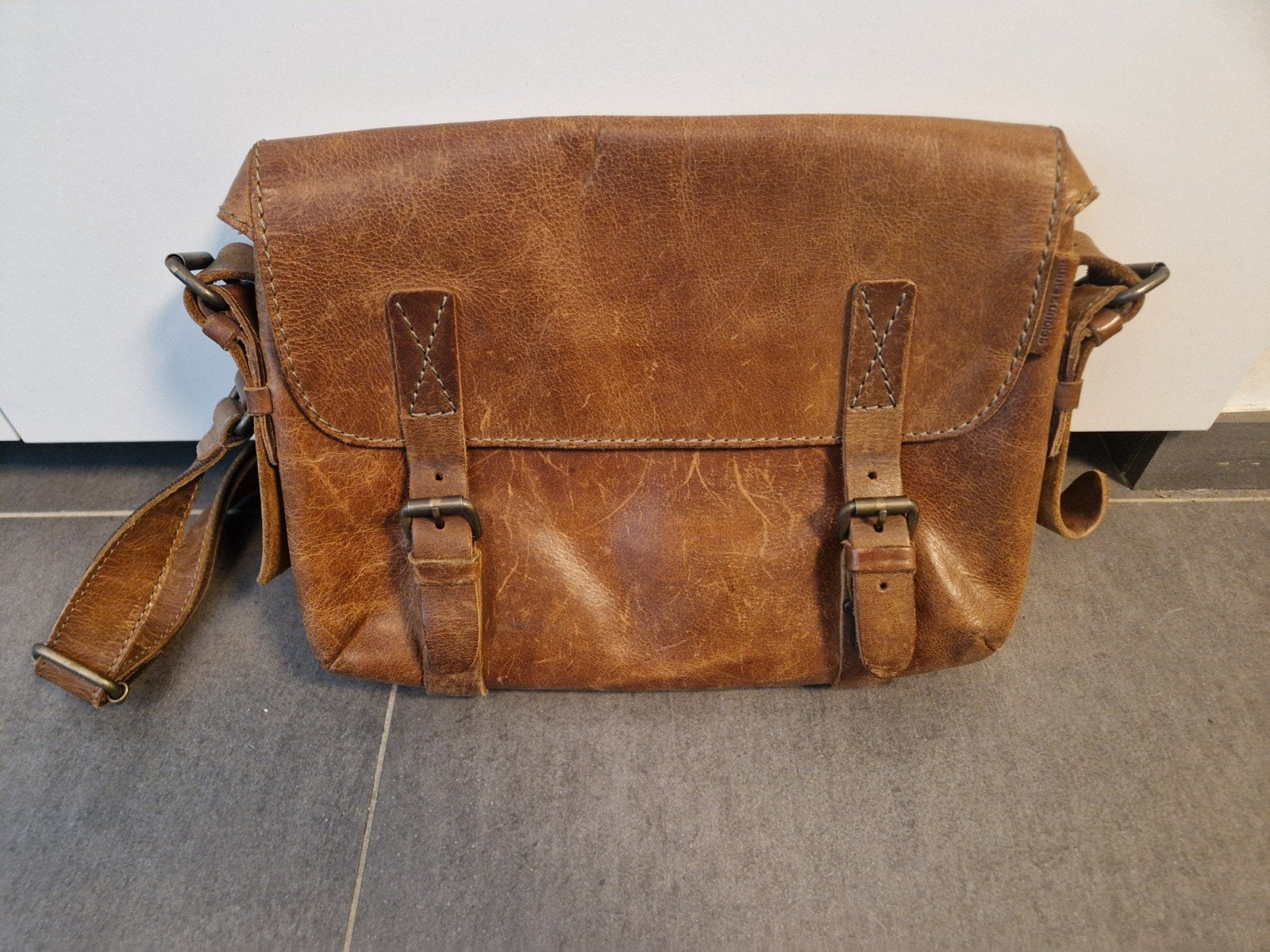 Leren Handtas ( aunts & uncles), Enlèvement, Utilisé, Brun, Cuir