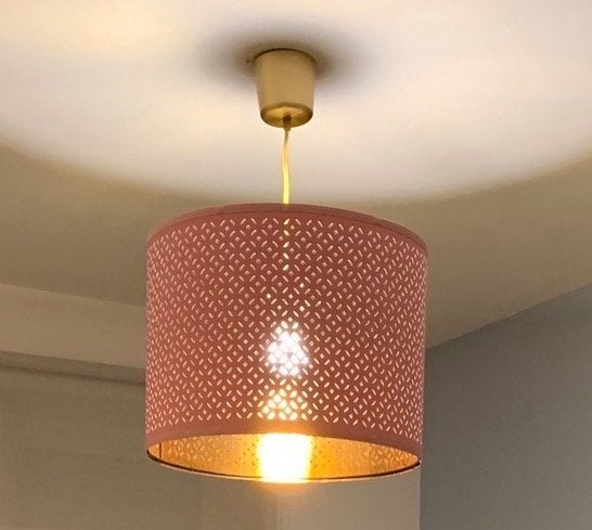 Ikea lampenkap Nymö, Rond, Zo goed als nieuw, Goud, Kunststof
