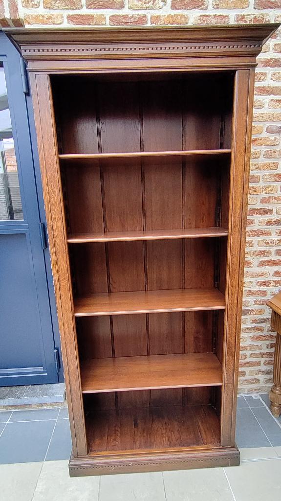 Meuble de bibliothèque classique en bois foncé à vendre, Maison & Meubles, Armoires | Bibliothèques, Engels - 19de eeuw, Avec tablette(s)