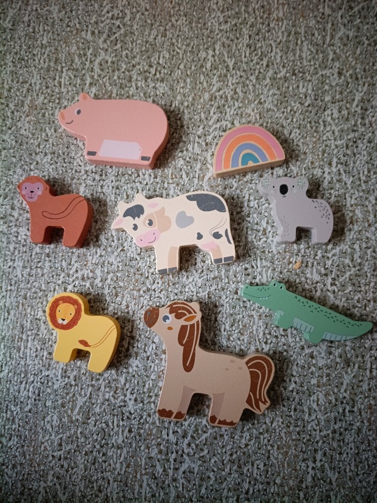 Set houten diertjes, Kinderen en Baby's, Ophalen, Gebruikt, Overige typen