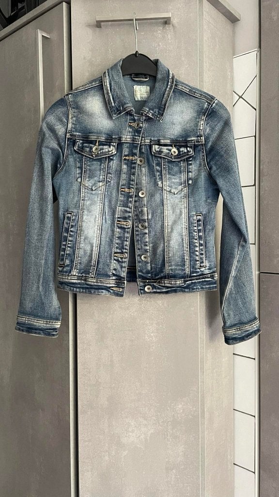 BS JEANS S BLAUW JEANSJACK, Blauw, Ophalen of Verzenden, Zo goed als nieuw, BS JEANS