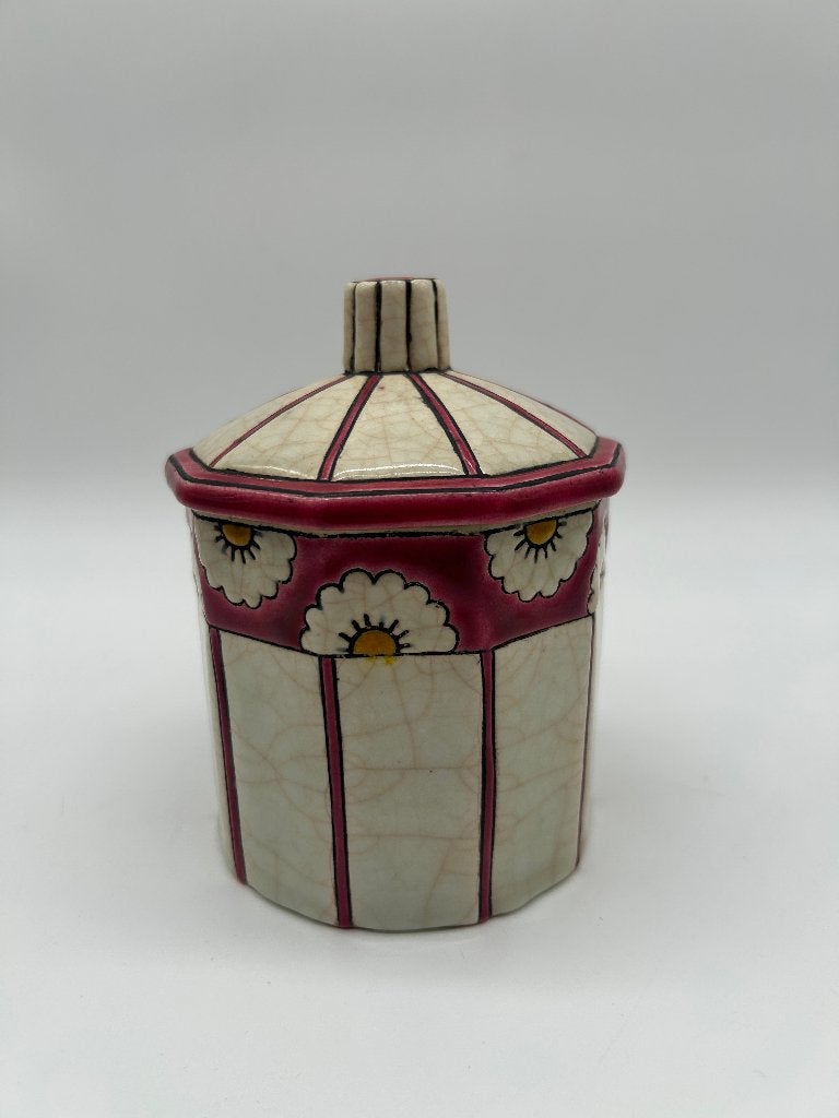 ART DECO snoepdoos in aardewerk en Longwy-email, Antiek en Kunst, Ophalen of Verzenden