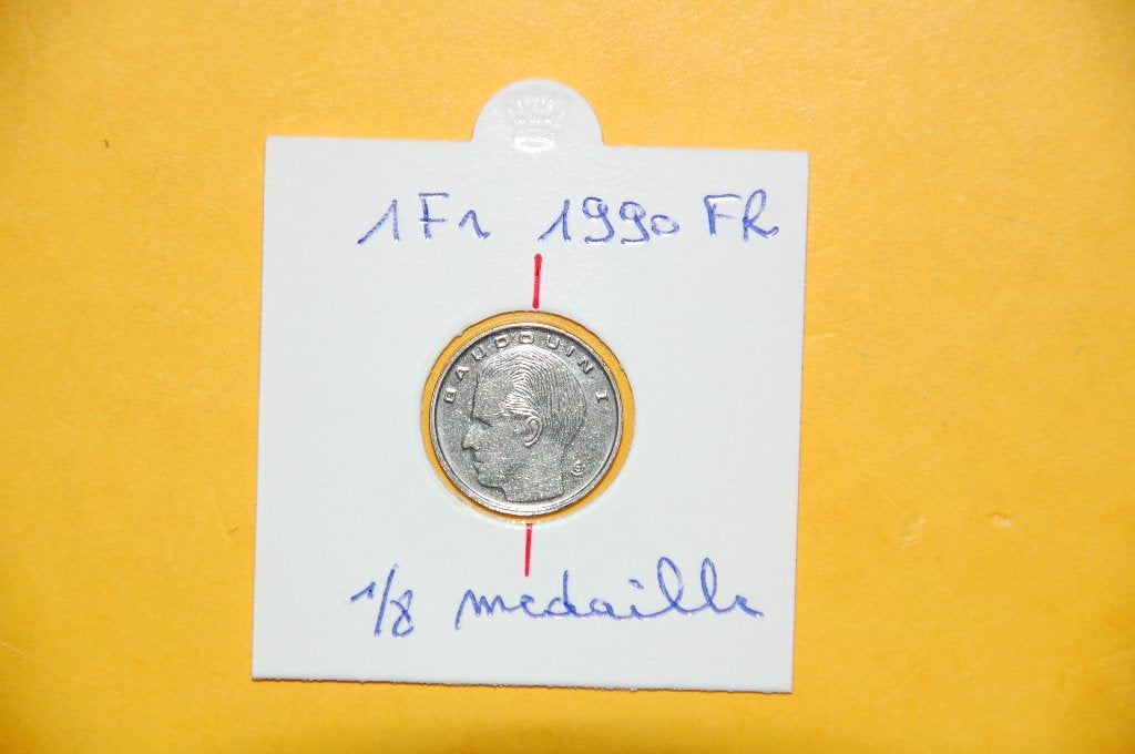ERREUR de FRAPPE : 1 Franc 1990 FR - 1/8 de médaille, Envoi, Monnaie en vrac