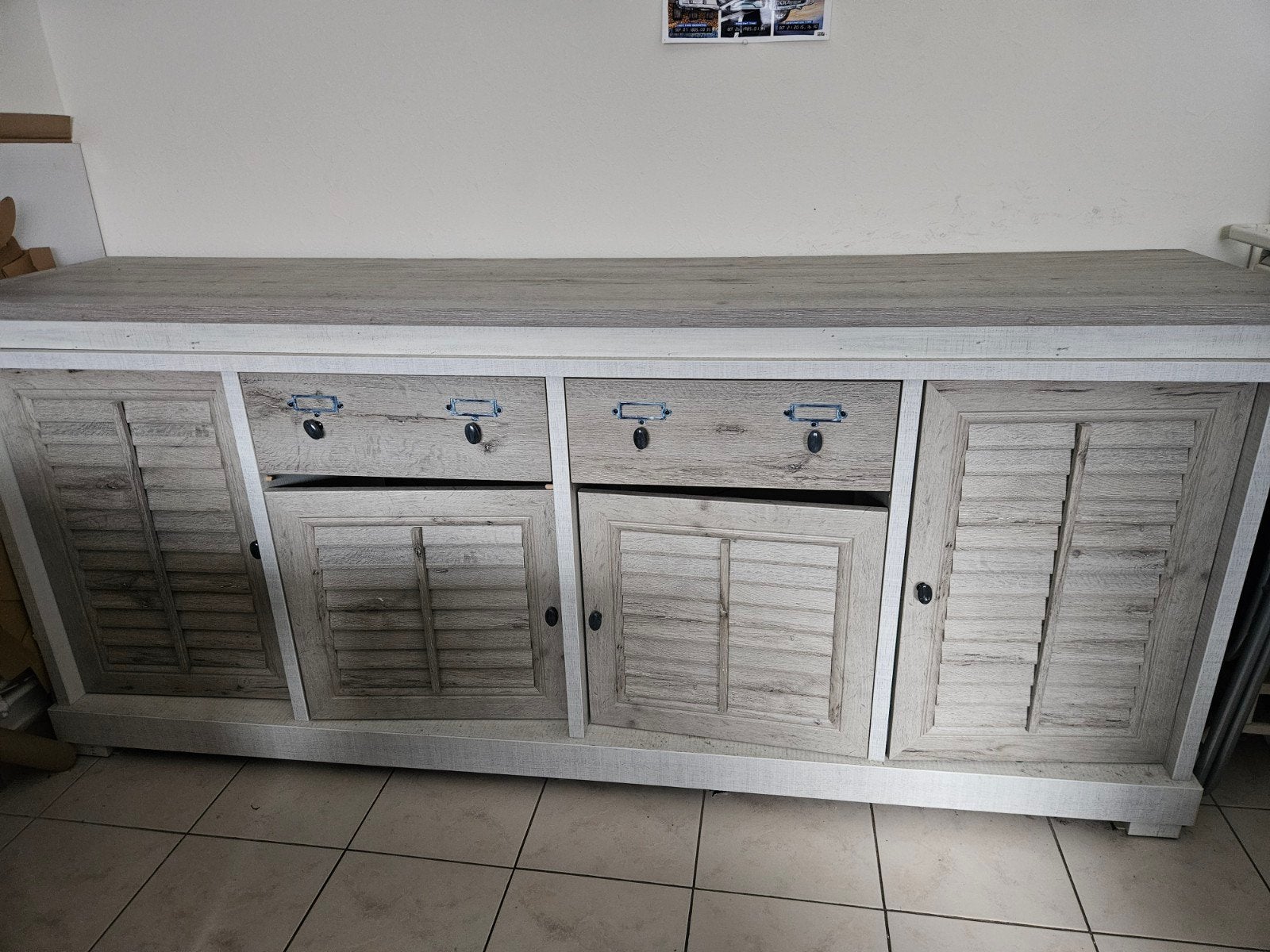 Landelijke weba kast wit, Huis en Inrichting, Ophalen, Gebruikt, 5 laden of meer, Landelijk