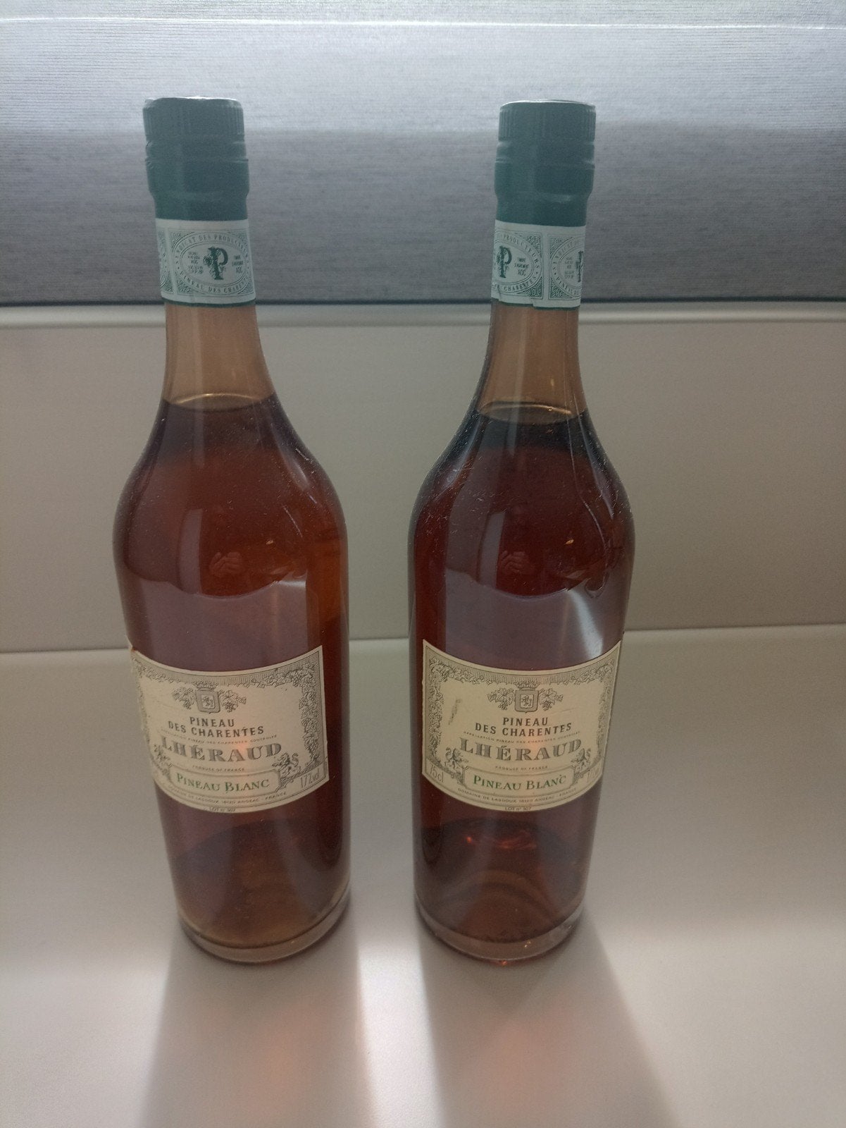 2 flessen Lheraud Pineau des Charentes Blanc, Ophalen, Frankrijk