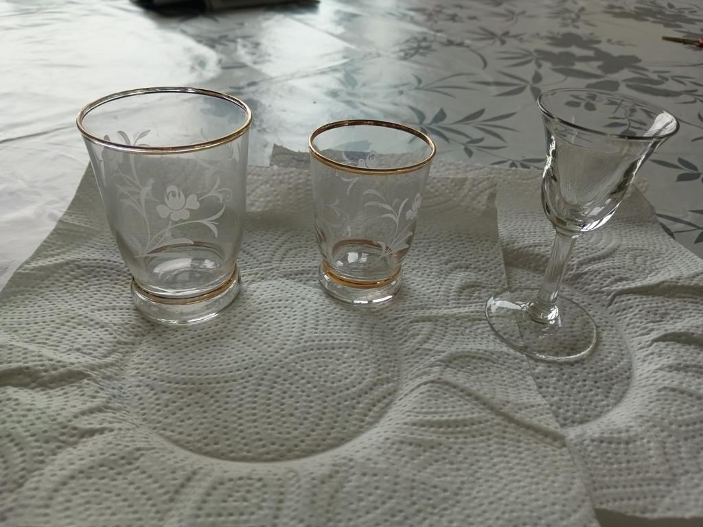 Antieke glaasjes 3 x 6 stuks, Ophalen