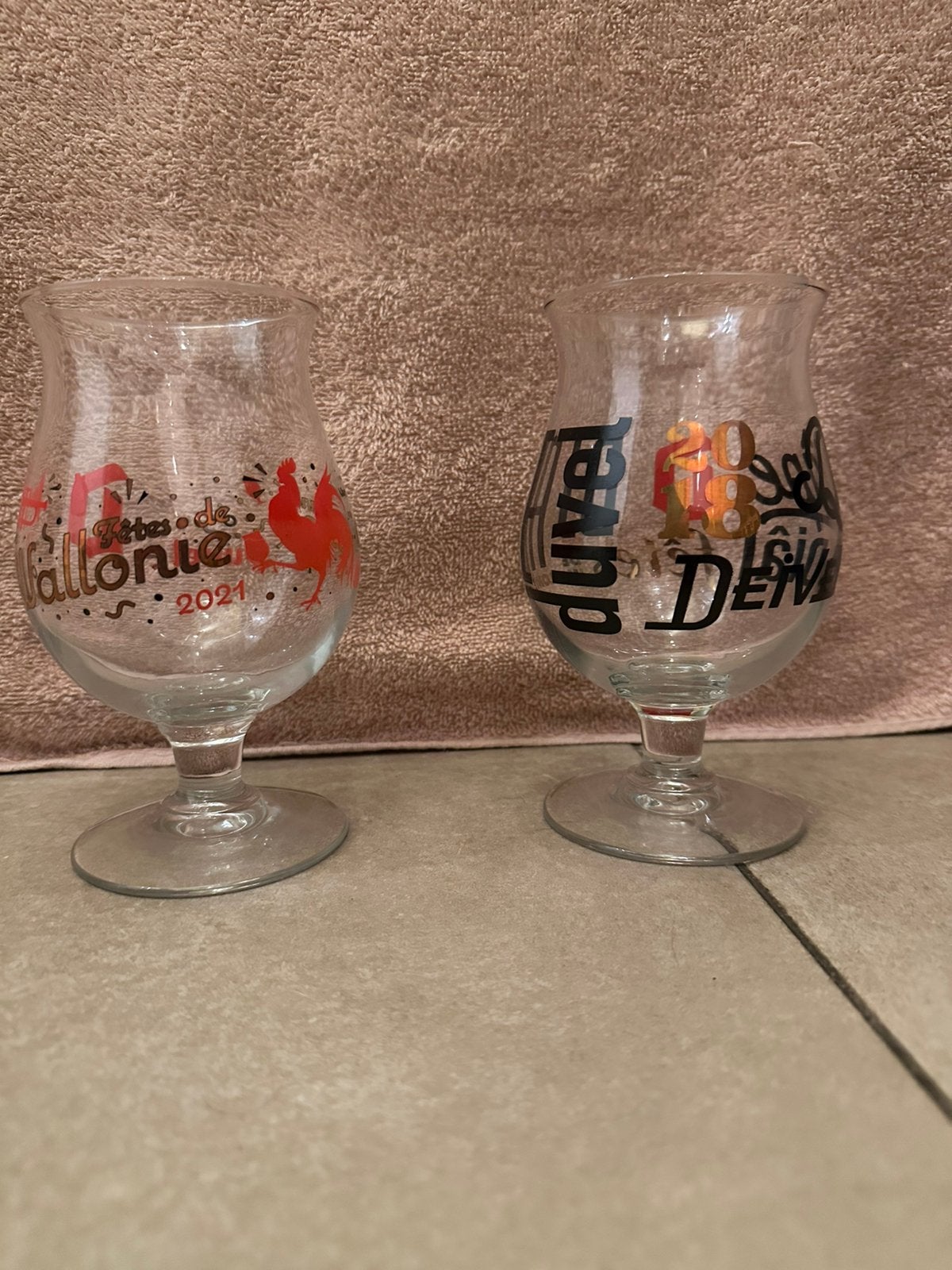 2 duvelglazen fetes de wallonie 2018 en 2021, Verzamelen, Ophalen of Verzenden, Nieuw, Glas of Glazen, Duvel