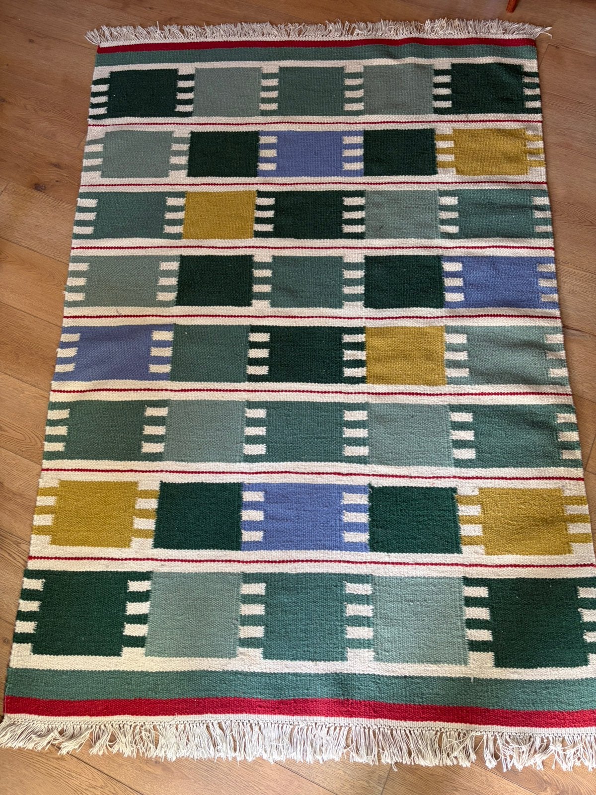 Tapis coloré poil ras, Enlèvement, Comme neuf