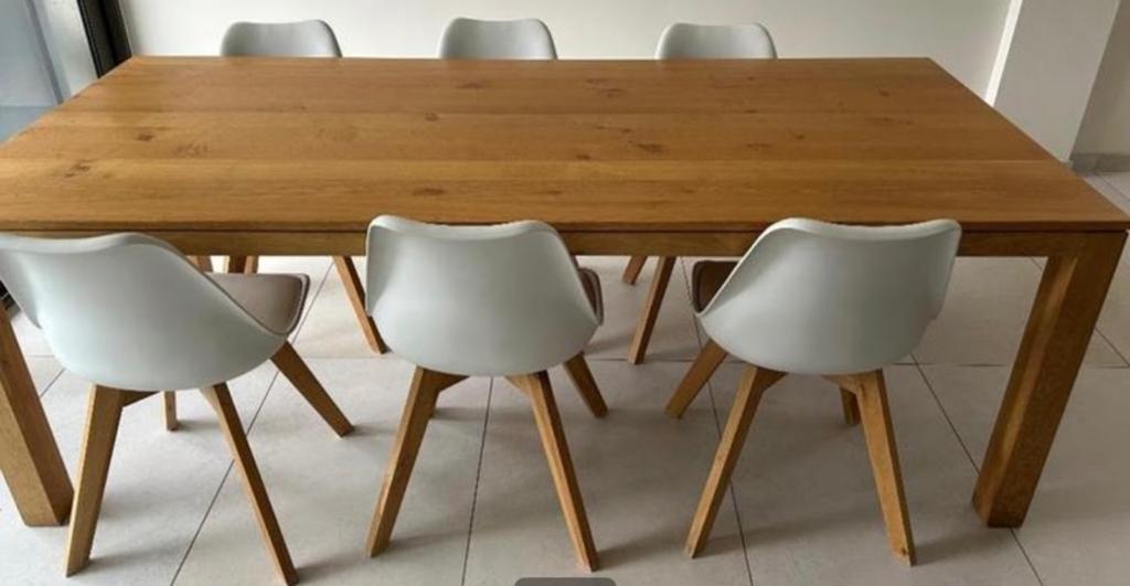 Tafel met 8 stoelen, Huis en Inrichting, Ophalen, Zo goed als nieuw