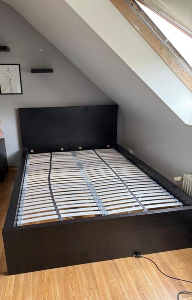 Lit « Malm » 140 X 200, 140 cm, Enlèvement, Utilisé, 200 cm