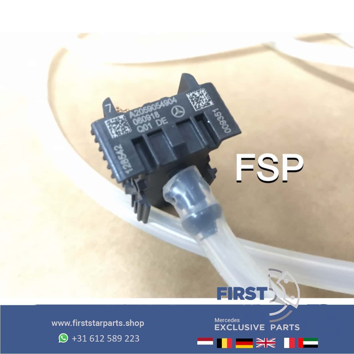W205 C205 S205 FACELIFT CRASH SENSOR SET + SLANG Mercedes C, Gebruikt, -, Voor, Ophalen of Verzenden