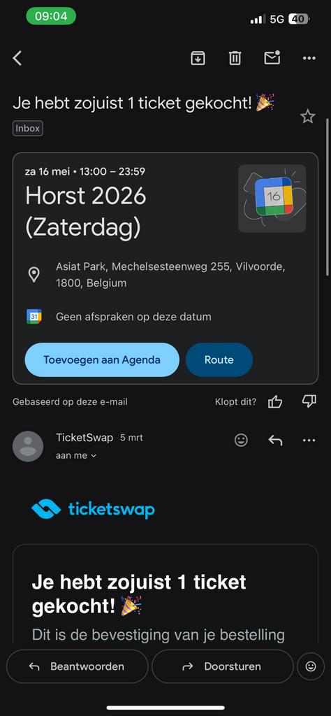 Horst Zaterdag Ticket