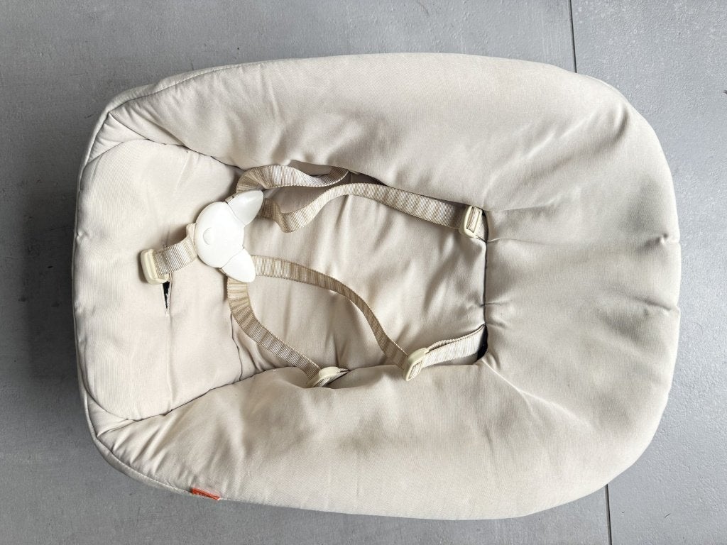 Stokke Tripp Trapp Newborn Set, eerste generatie, beige, Ophalen, Zo goed als nieuw, Overige typen, Gordel(s)