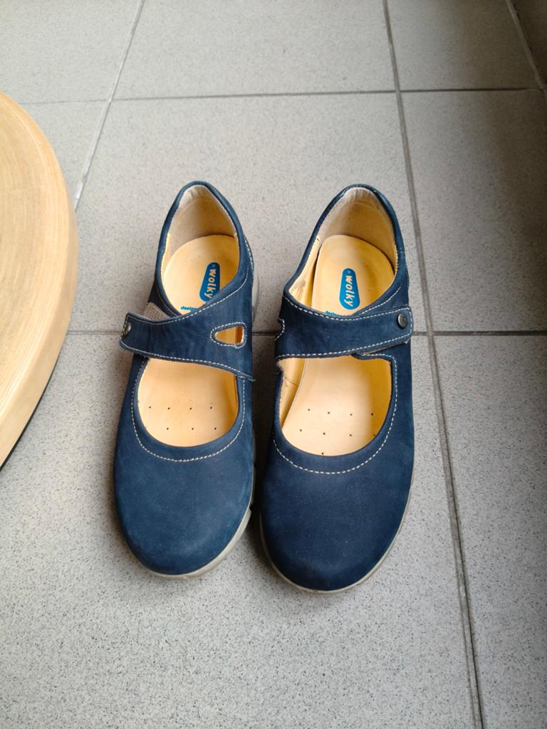 Blauwe wolky schoen maat 37, Kleding | Dames, Schoenen, Ophalen, Wolky, Blauw, Zo goed als nieuw