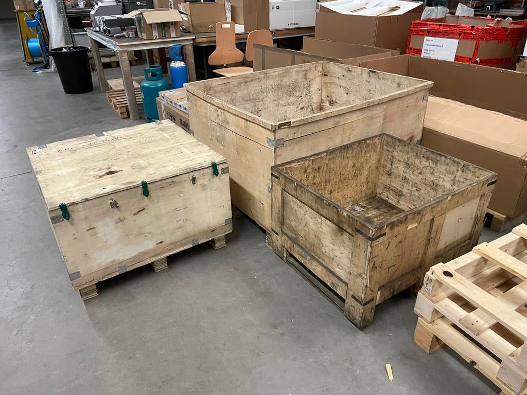Houten kisten, Ophalen, Gebruikt