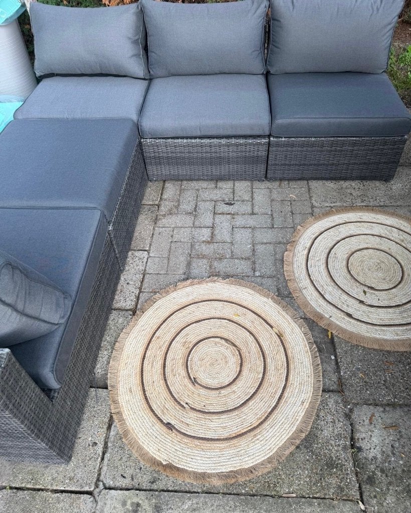 Wicker tuinloungeset zonder kussens, Ophalen, Wicker, Loungeset