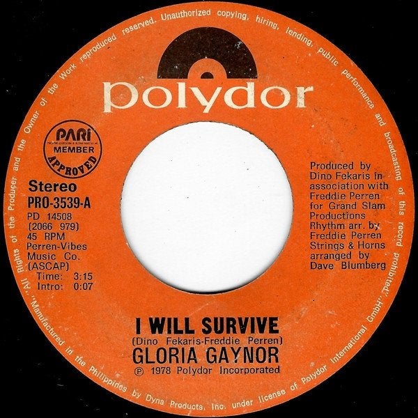 7" Gloria Gaynor – I Will Survive, CD & DVD, 7 inch, Utilisé, R&B et Soul, Enlèvement ou Envoi