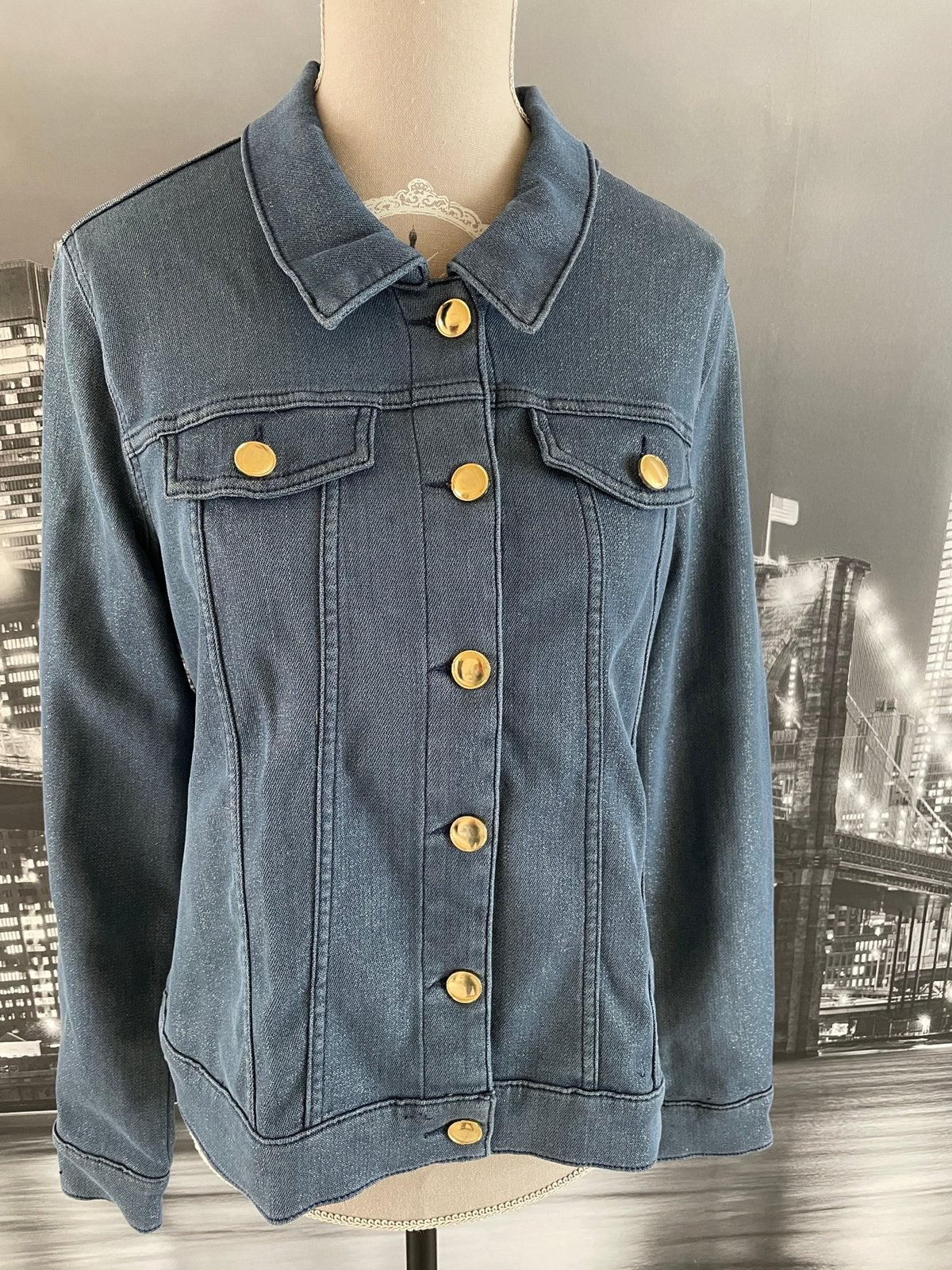 Marie Méro - M - blinkend gekleed jasje, Taille 38/40 (M), Marie Méro, Comme neuf, Bleu