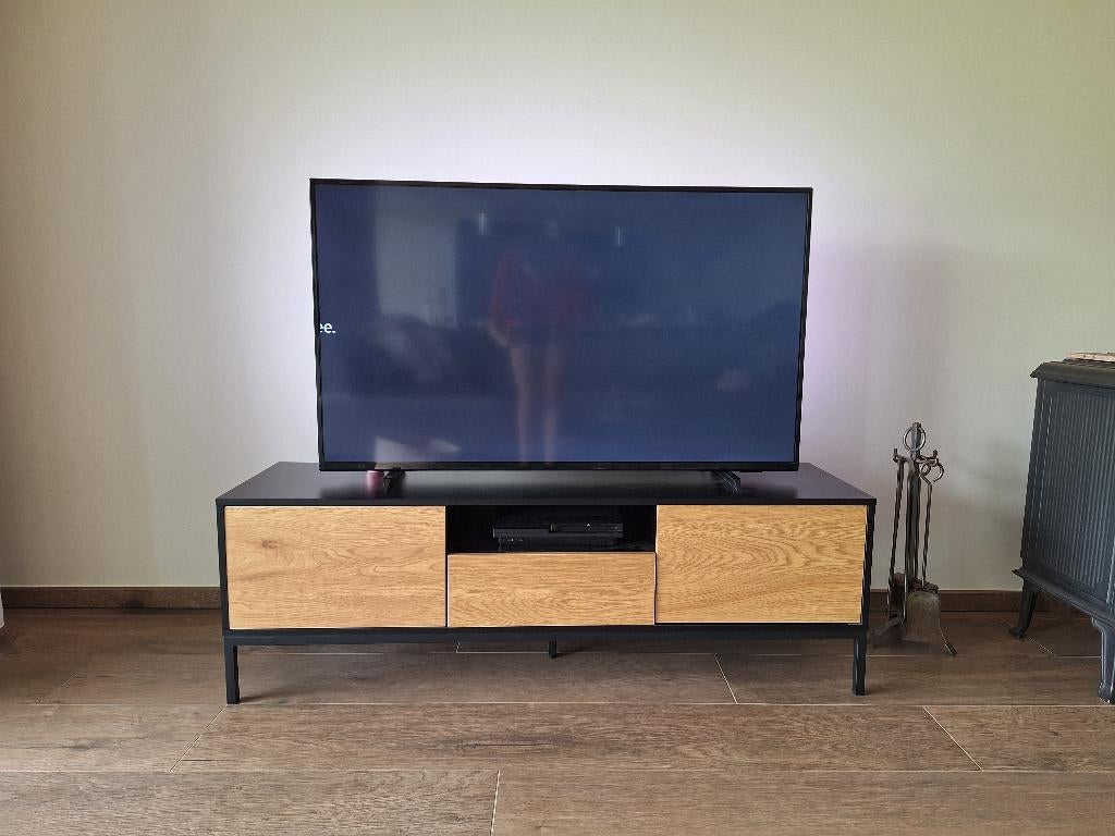 Tv meubel, Huis en Inrichting, Kasten |Televisiemeubels, Ophalen, 100 tot 150 cm, Modern landelijk, Zo goed als nieuw