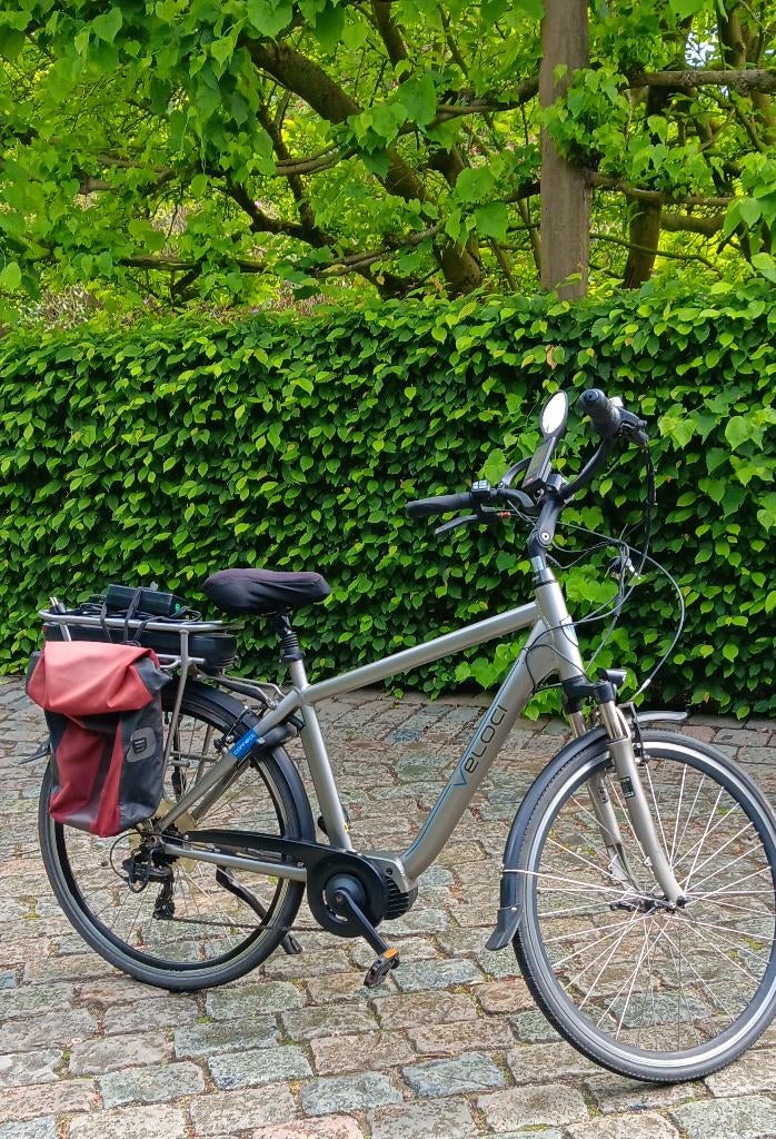 Elektrische herenfiets, Gebruikt, Velgrem, Versnellingen, 49 tot 53 cm