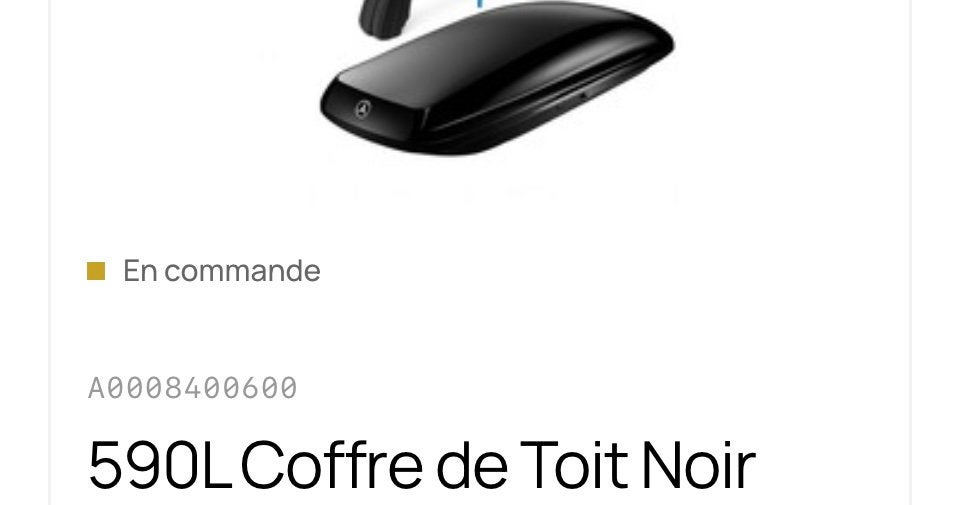 coffre de toit Mercedes, Enlèvement, Comme neuf