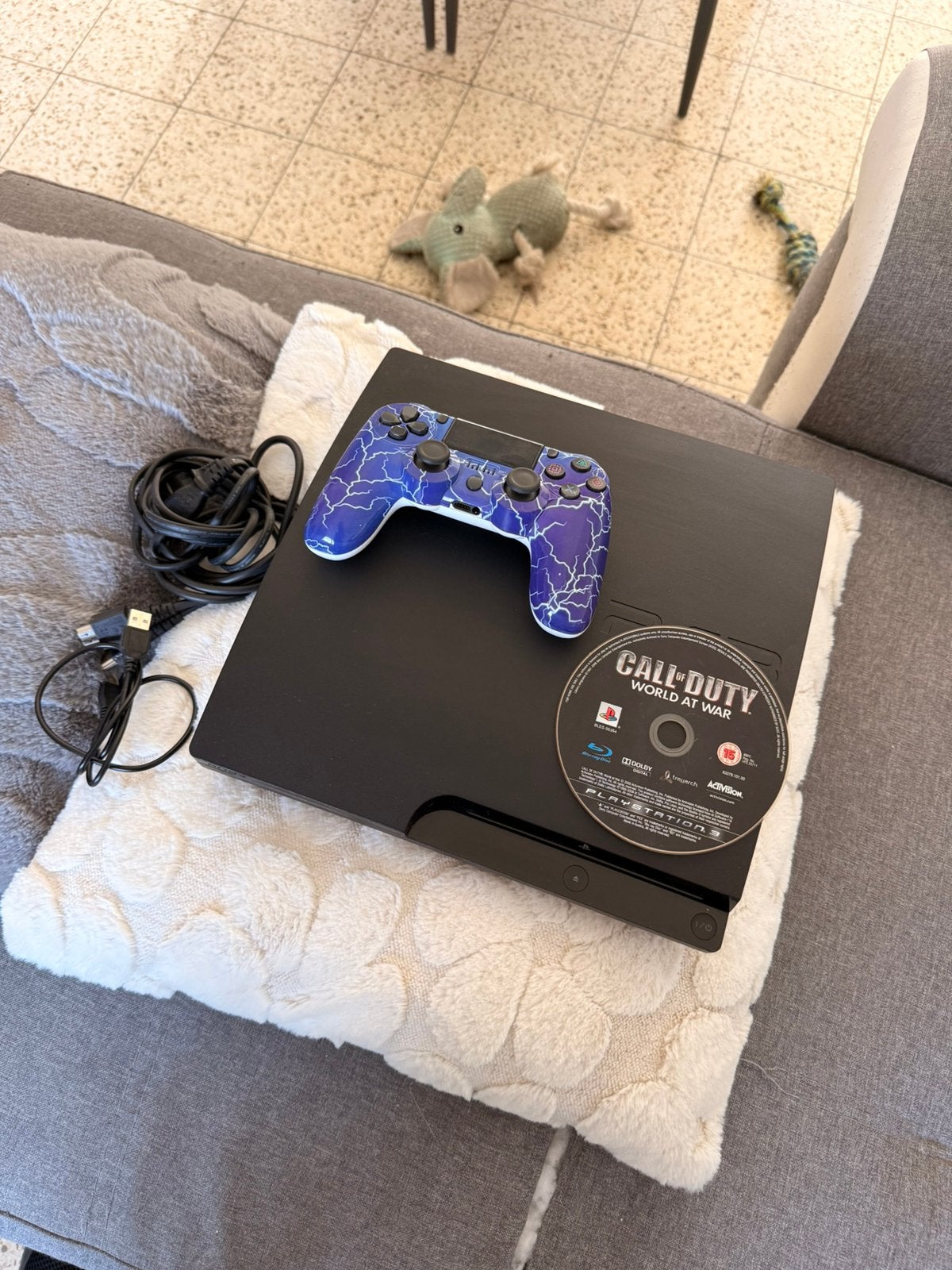 PS3 Slim en parfait état + manette + Call of Duty, Consoles de jeu & Jeux vidéo, Enlèvement, Comme neuf