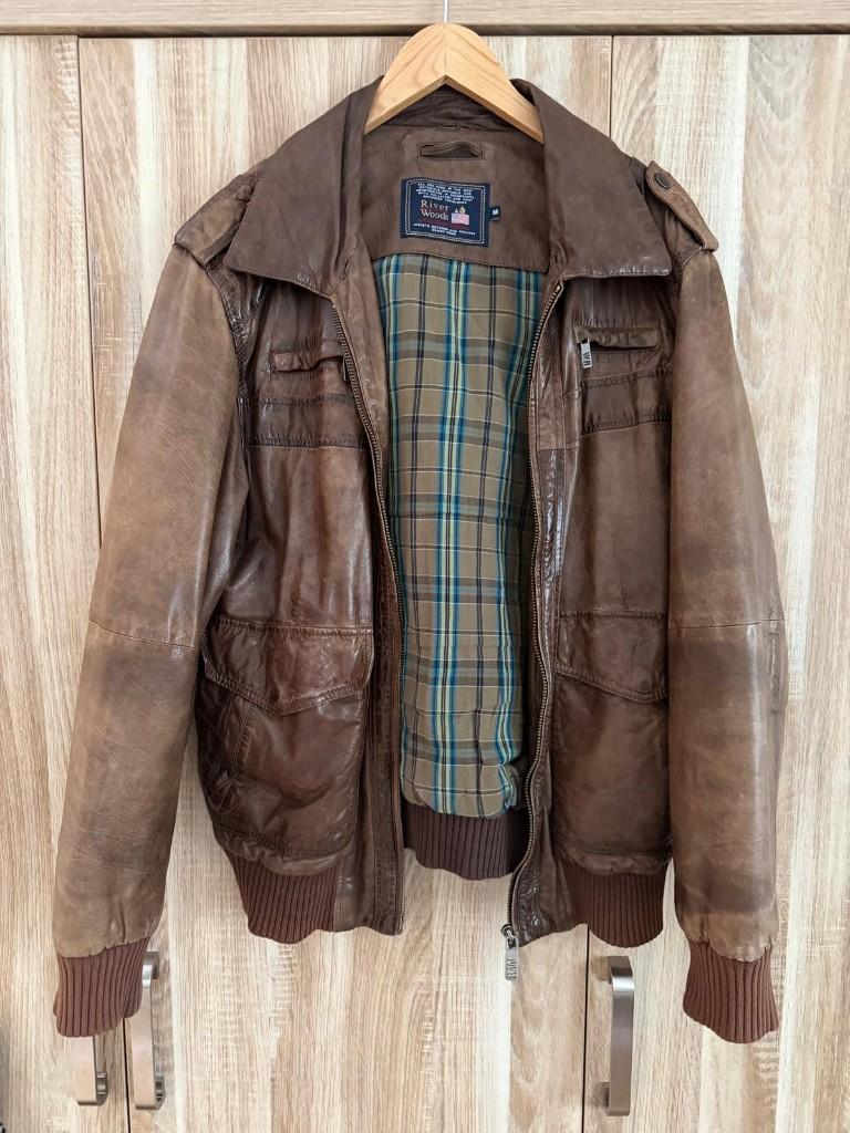 Leren jas River Woods, Kleding | Heren, Ophalen, Bruin, Maat 48/50 (M), Zo goed als nieuw