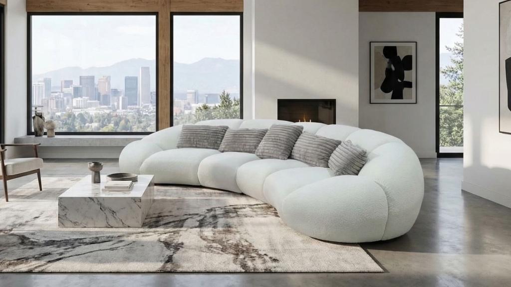 Neuf & -28% Promotion Sublime Canapé Douceur Beige clair, Neuf, 100 à 125 cm, Luxe, Haut de gamme, Quatre personnes ou plus