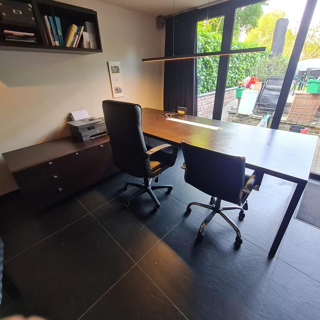 Bureau en bijbehorende kast, Huis en Inrichting, Bureaus, Ophalen, Hout