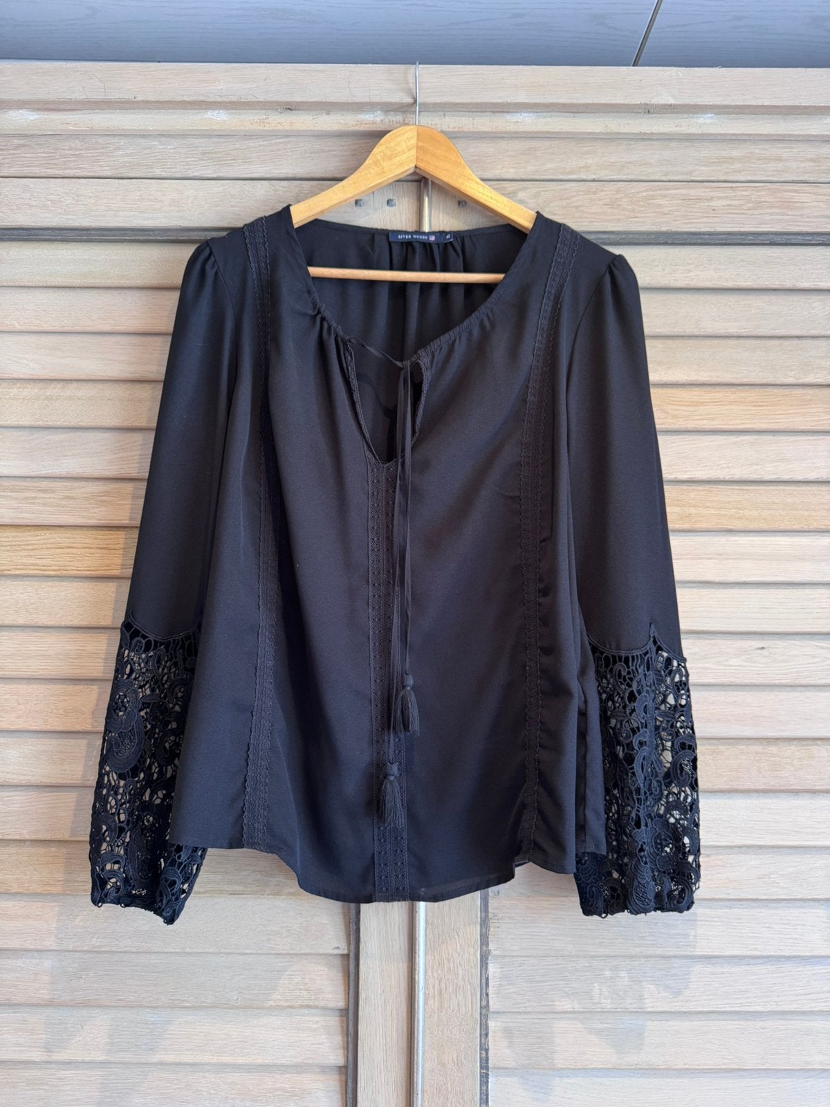 Blouse zwart River Woods maat 40, Kleding | Dames, Ophalen of Verzenden, Zo goed als nieuw, Maat 38/40 (M), Zwart