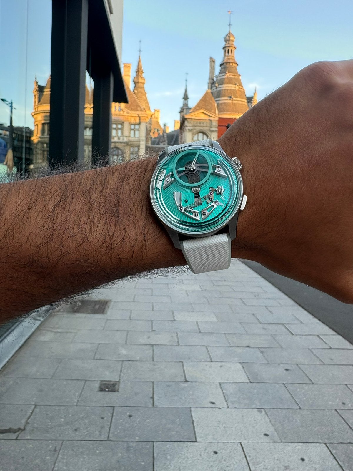 Christopher Ward horloge, Handtassen en Accessoires, Horloges | Heren, Staal, Polshorloge, Overige materialen, Zo goed als nieuw