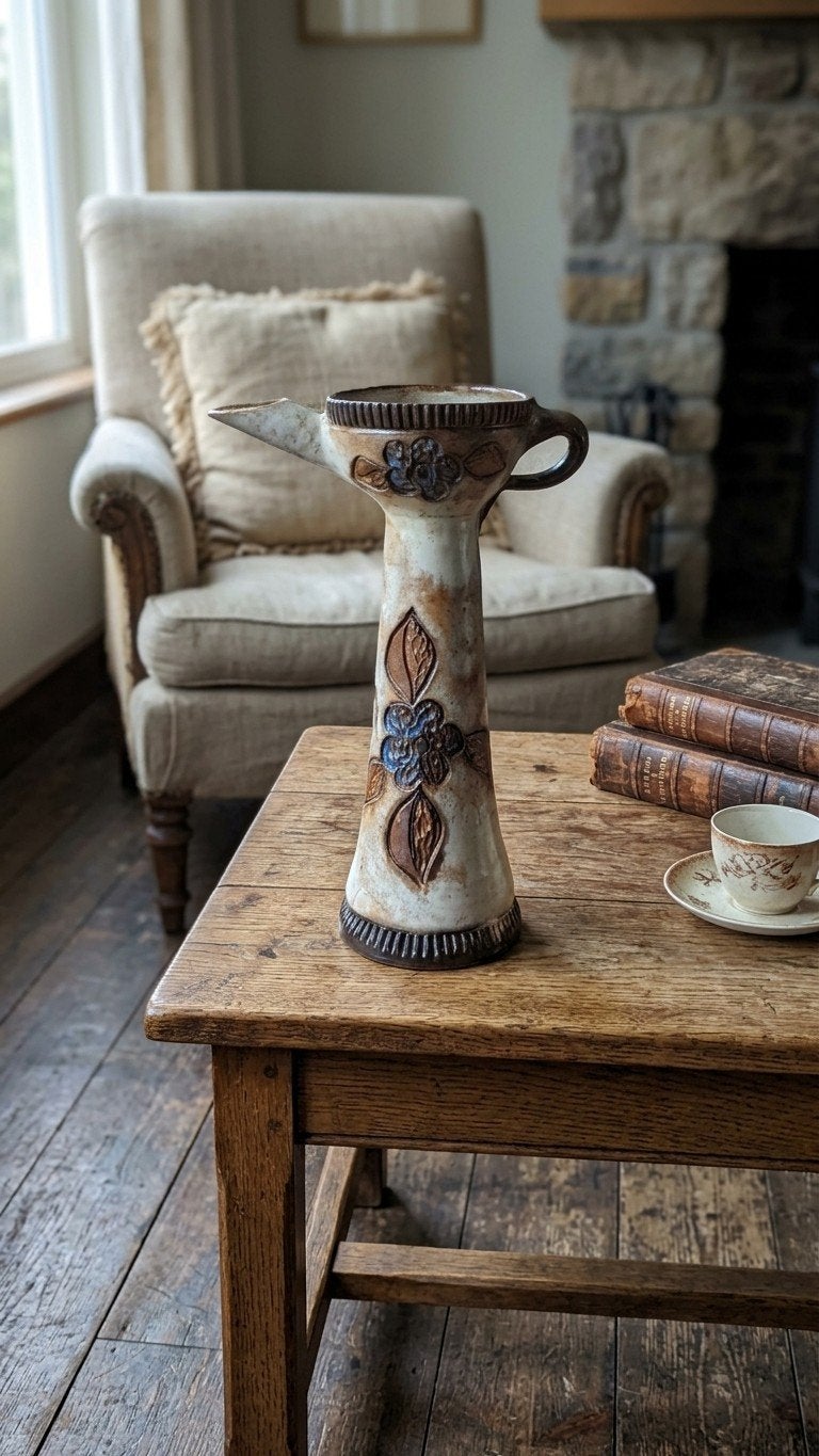 Lampe Bougeoir en céramique, Antiquités & Art, Enlèvement
