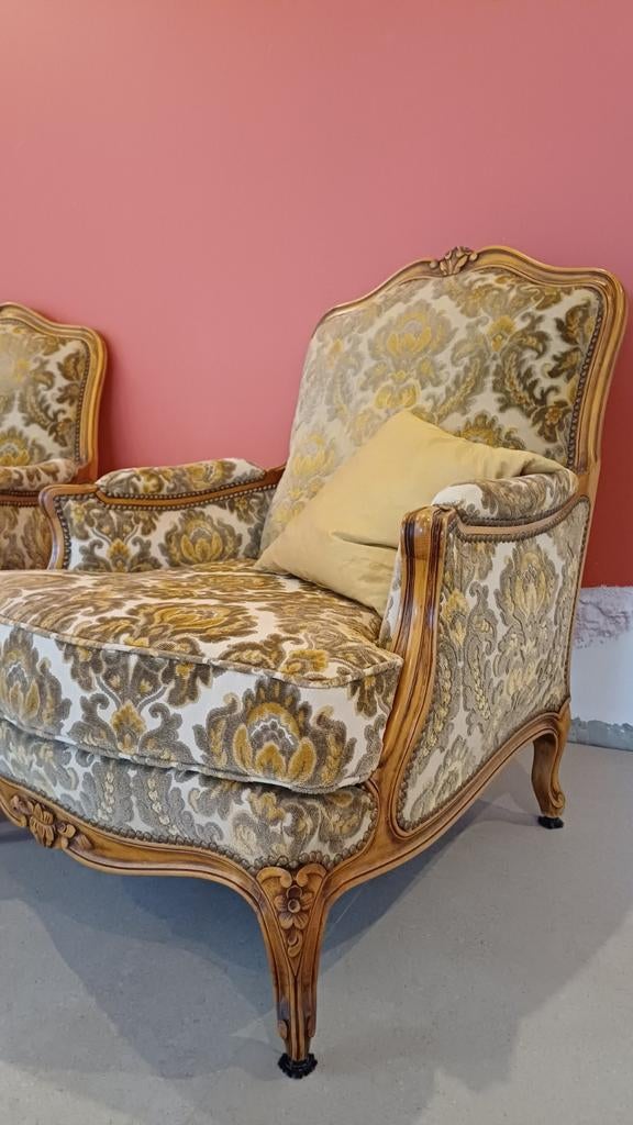Vintage Louis XV zetels – antiek / klassiek / barok – per 2, Ophalen