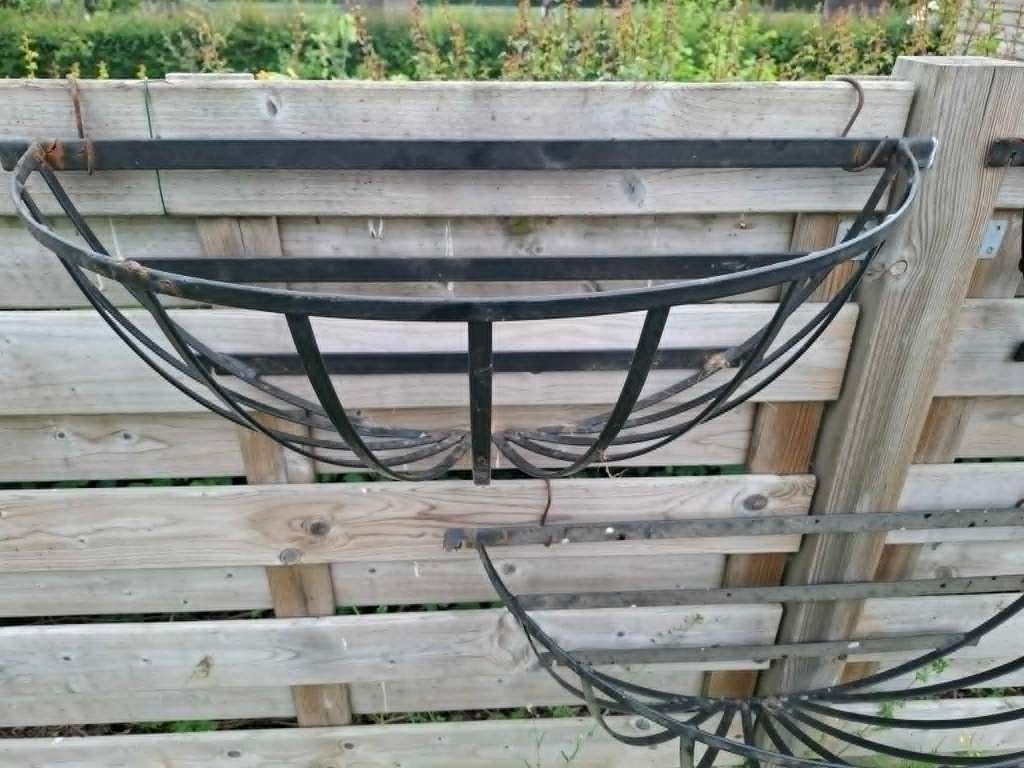 3 grote ovalen ruiven voor hangbloemen, stro, ..., Ophalen, Zo goed als nieuw, Overige materialen