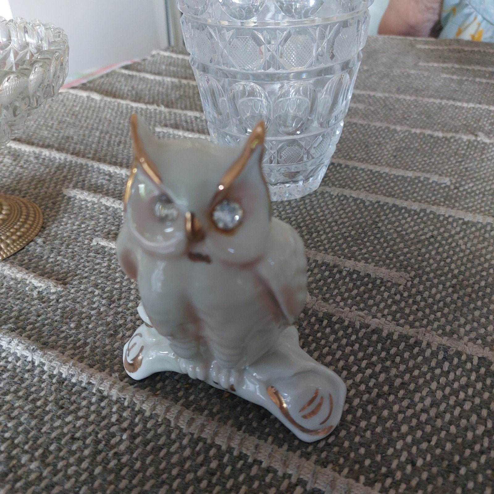 mooie uil capodimonte met Swarovski ogen, Antiquités & Art, Enlèvement