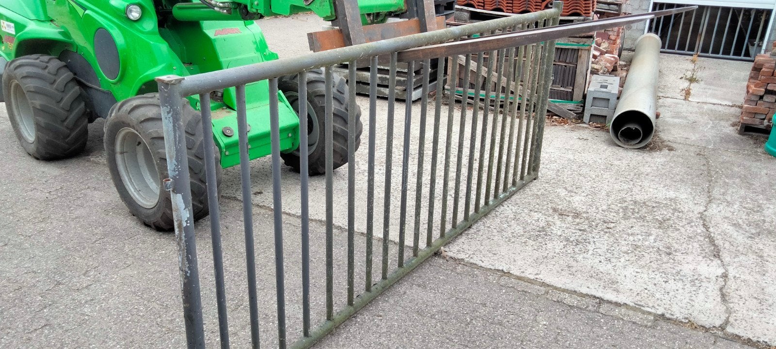 Gegalvaniseerd ijzeren hek, Ophalen, Gebruikt, IJzer, Spijlenhekwerk