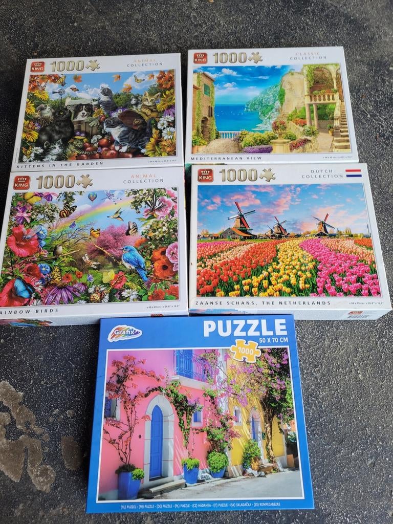 Lot de 7 puzzles, Enlèvement, 500 à 1500 pièces, Comme neuf, Puzzle