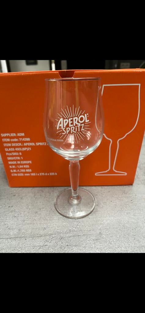 Lot de 6 verres Aperol, Enlèvement, Comme neuf