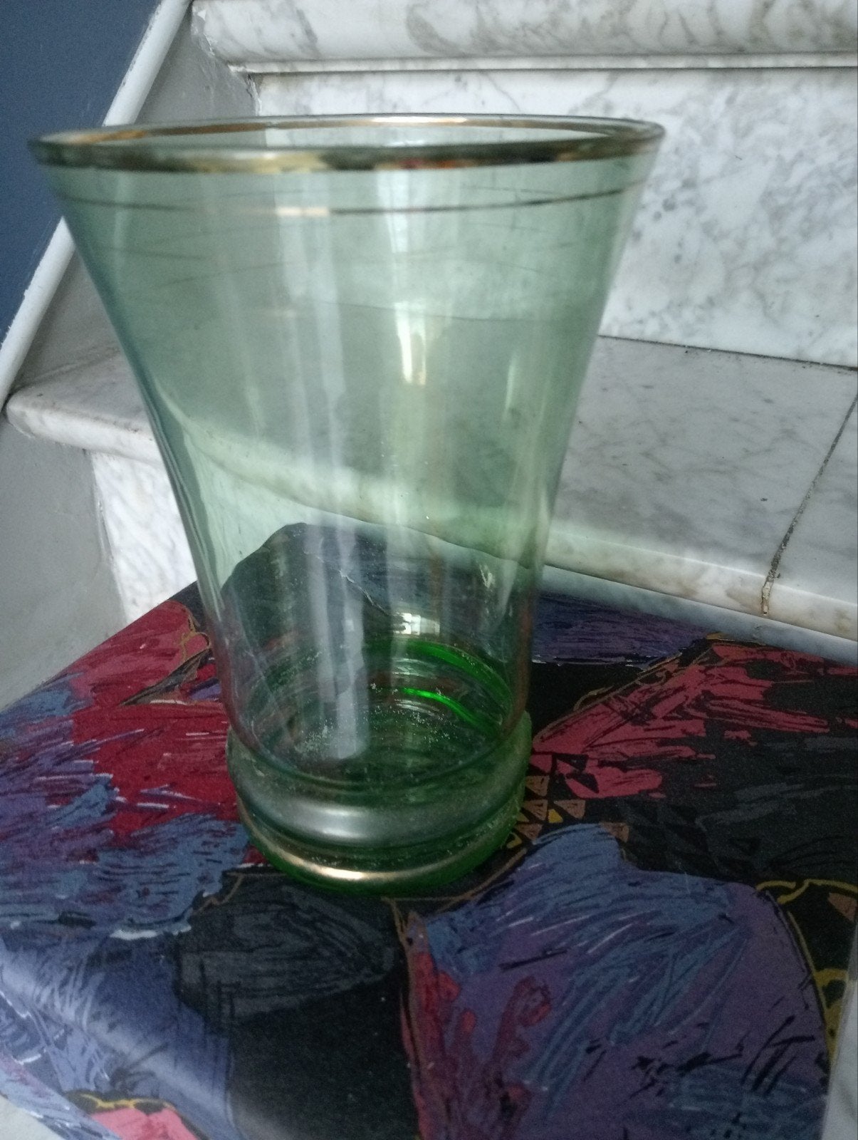 antiek groene vaas, Ophalen of Verzenden