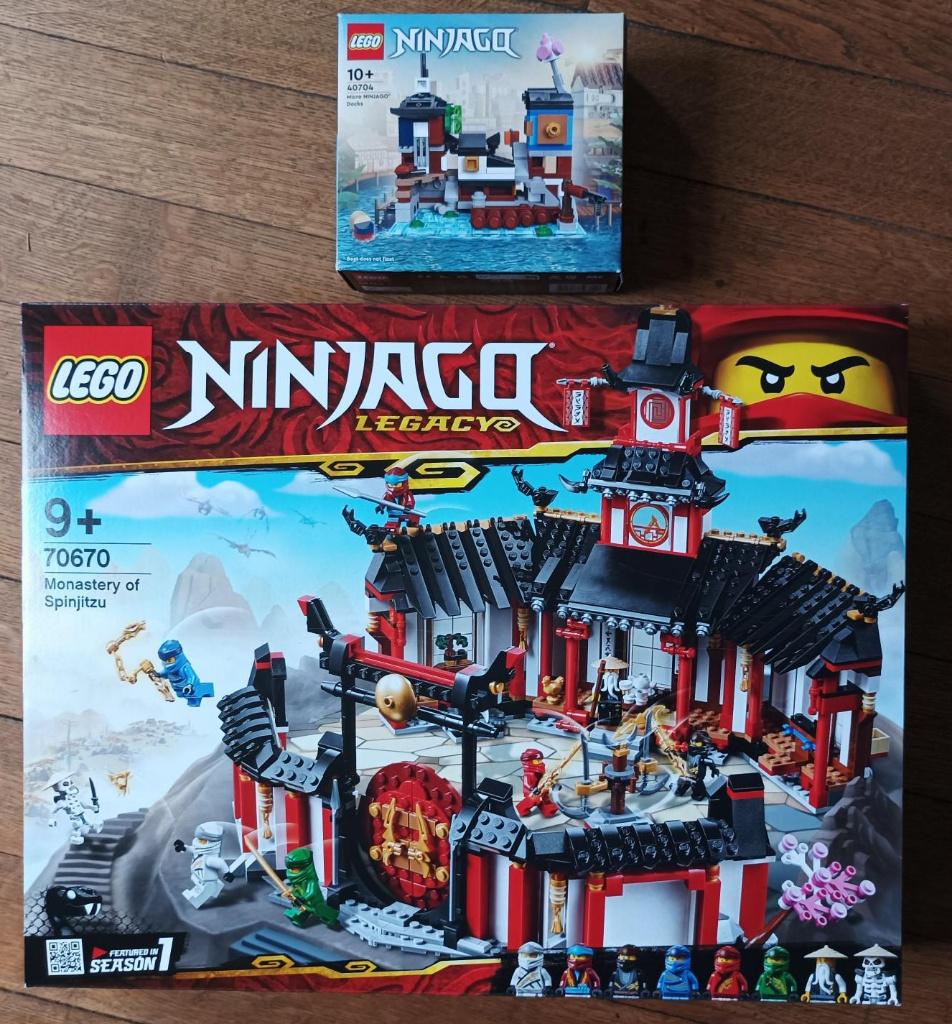 Lot 2 Lego Ninjago 70670 + 40704 Spinitzu-kloosterkades, Kinderen en Baby's, Speelgoed | Duplo en Lego, Lego, Nieuw, Ophalen of Verzenden