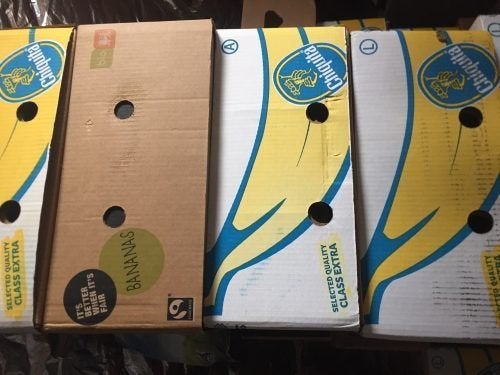 16 bananendozen aan 50 cent per stuk, Ophalen, Gebruikt