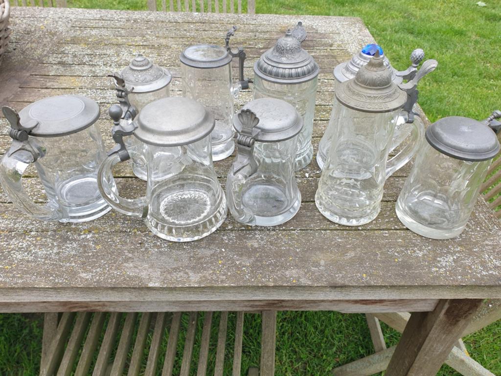 Bierkroezen met deksel ( 9 stuks voor 10 euro), Ophalen