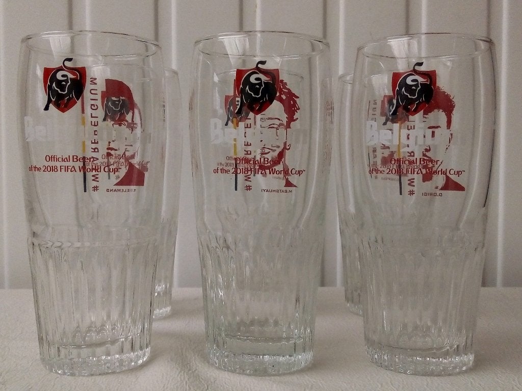 6 verres à bière des Diables Rouges de " Collection ", Enlèvement, Neuf, Verre ou Verres, Jupiler