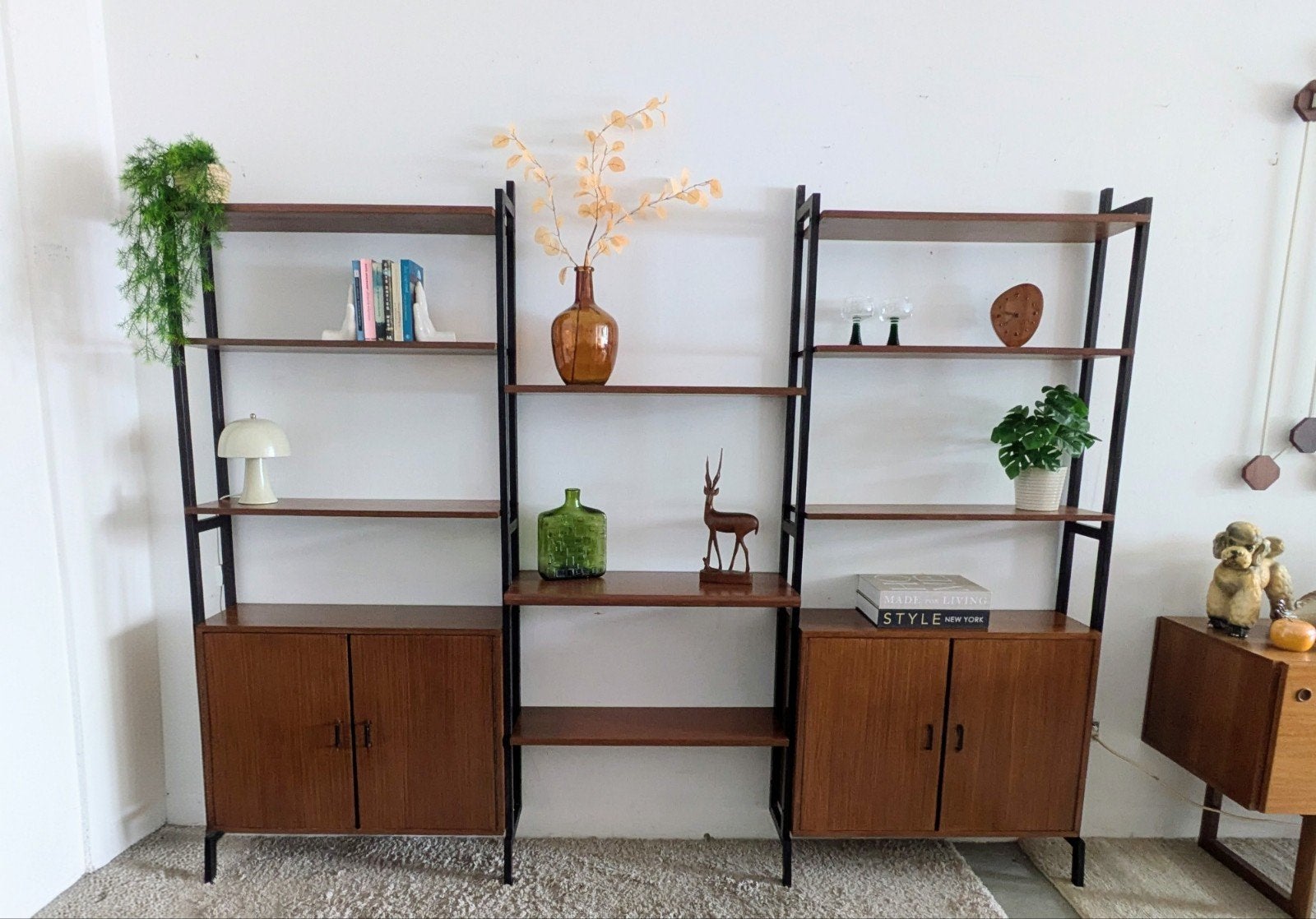 Vintage retro midcentury wandmeubel kast, Ophalen