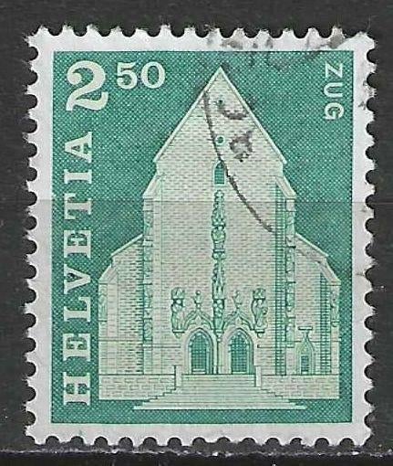 Suisse 1967 - Yvert 797 - Église Saint-Oswaldkerk de Zo (ST), Envoi, Affranchi