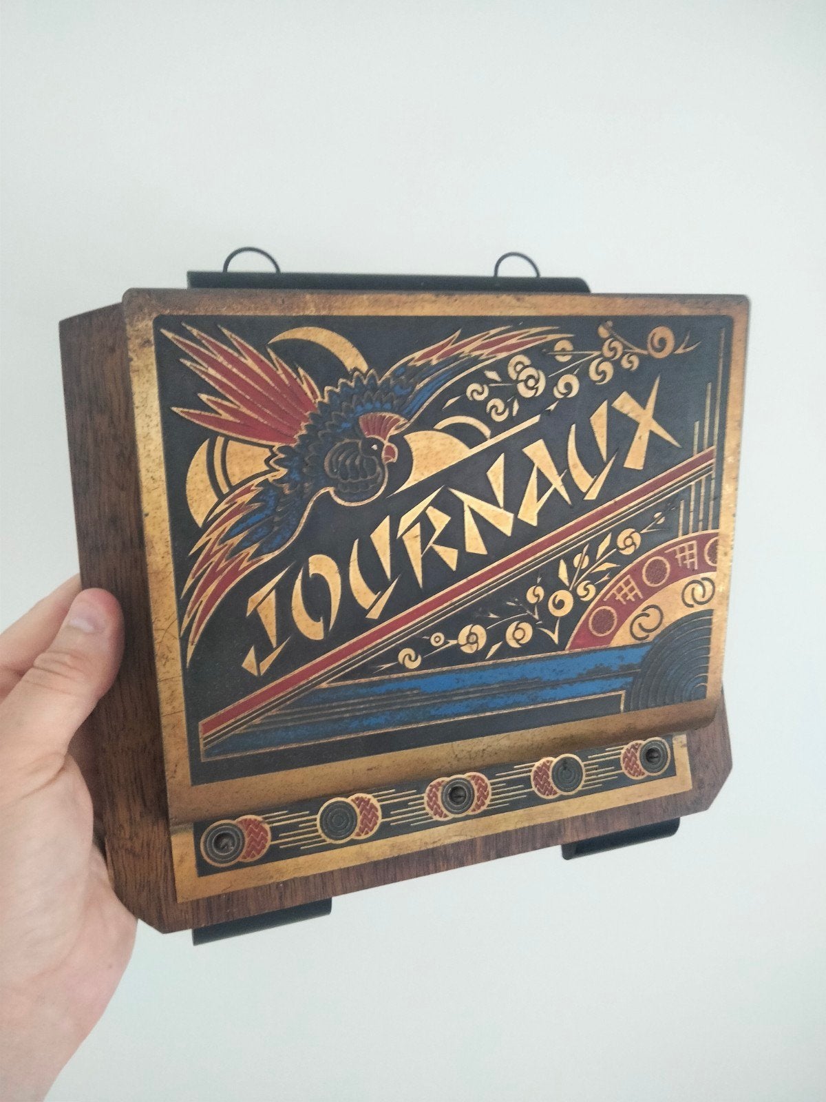 1920s Art Deco Oriental Porte journaux magazine houder, Antiek en Kunst, Antiek | Woonaccessoires, Ophalen of Verzenden