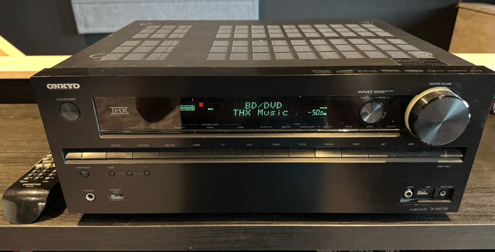 Onkyo receiver tx-nr709, Ophalen, Gebruikt, 60 tot 120 watt, Onkyo